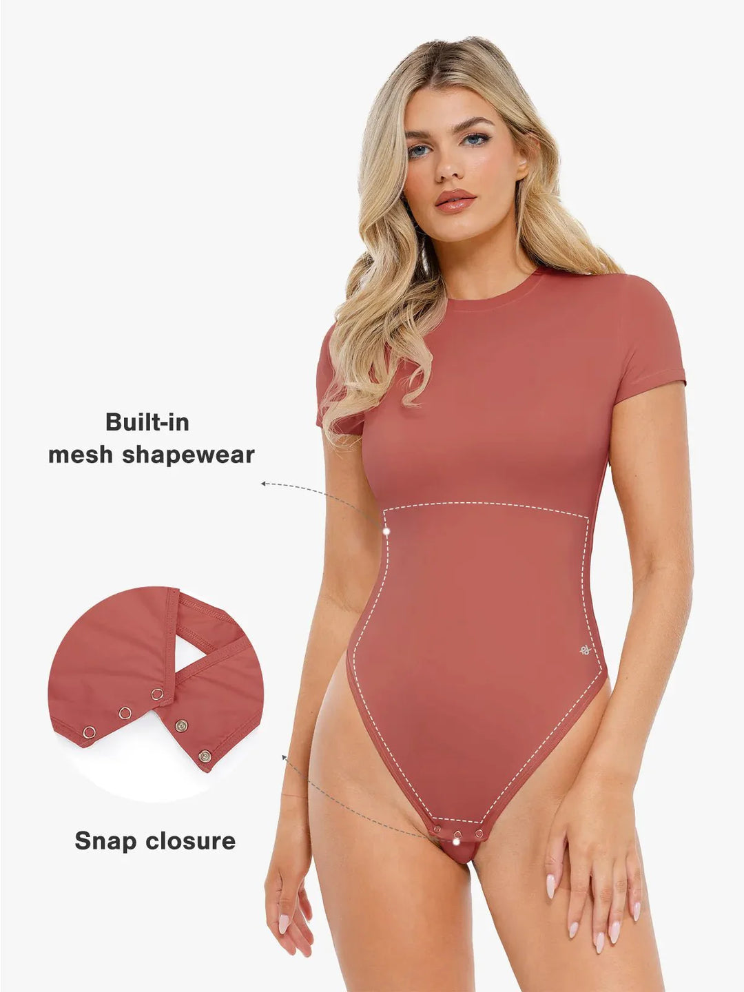 Shapewear Cloudsense Short Sleeve Crew-Neck Bodysuit - Modefluss