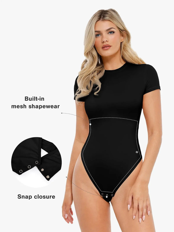 Shapewear Cloudsense Short Sleeve Crew-Neck Bodysuit - Modefluss
