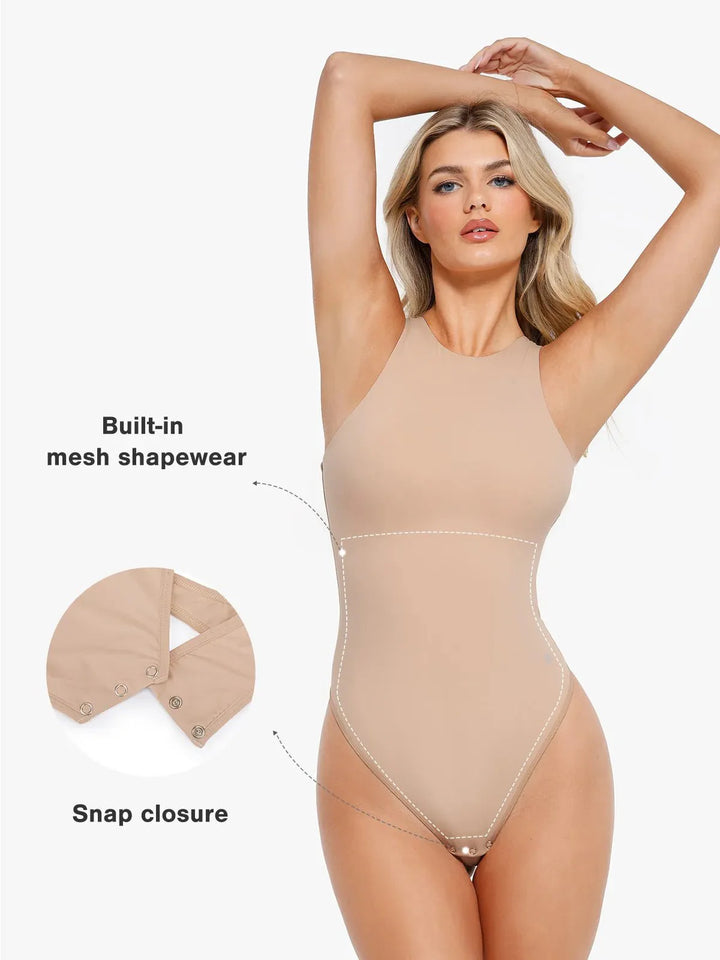 Shapewear Cloudsense Sleeveless Cutaway Round Neck Bodysuit - Modefluss