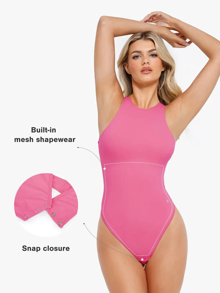 Shapewear Cloudsense Sleeveless Cutaway Round Neck Bodysuit - Modefluss