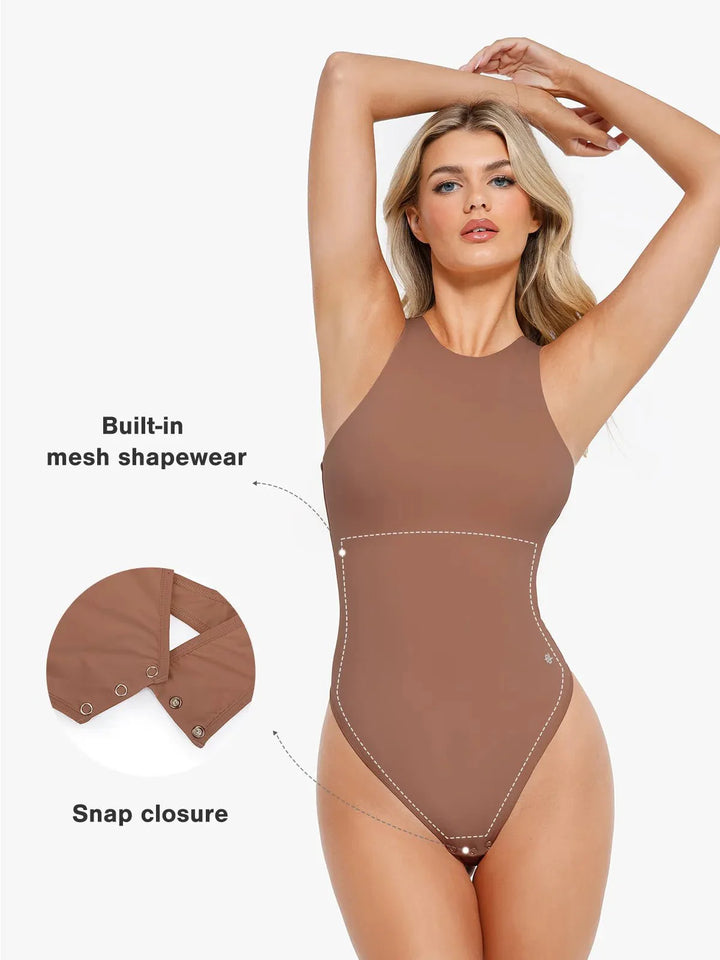 Shapewear Cloudsense Sleeveless Cutaway Round Neck Bodysuit - Modefluss