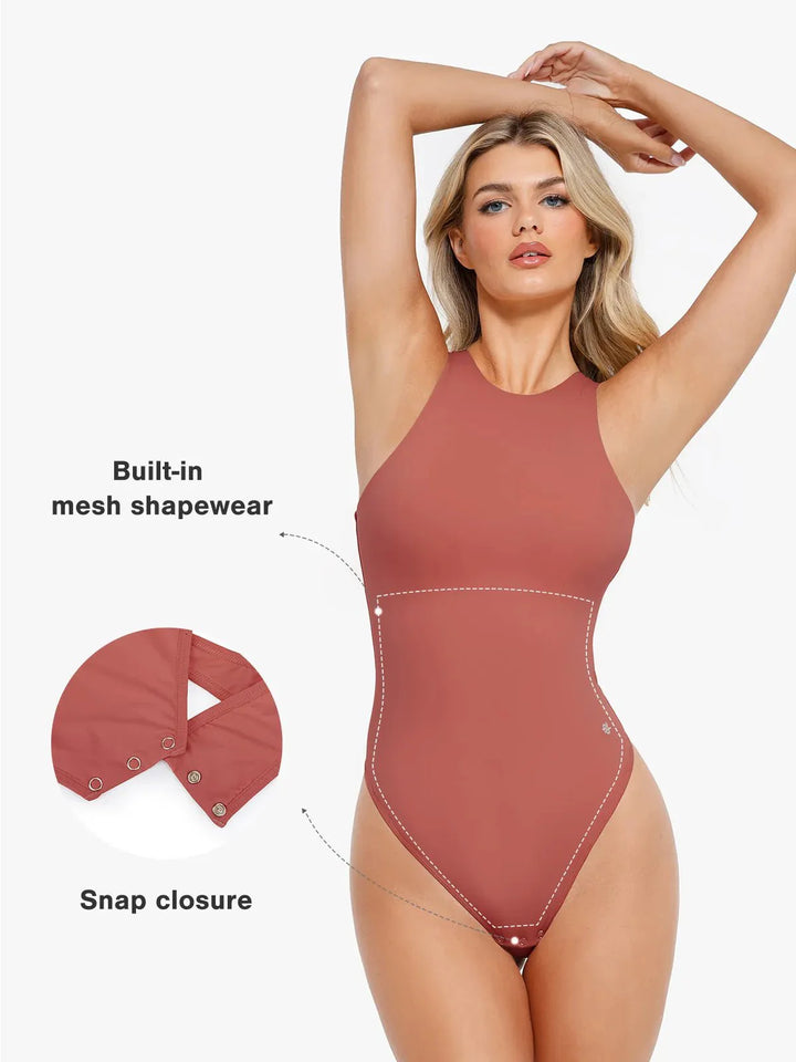 Shapewear Cloudsense Sleeveless Cutaway Round Neck Bodysuit - Modefluss
