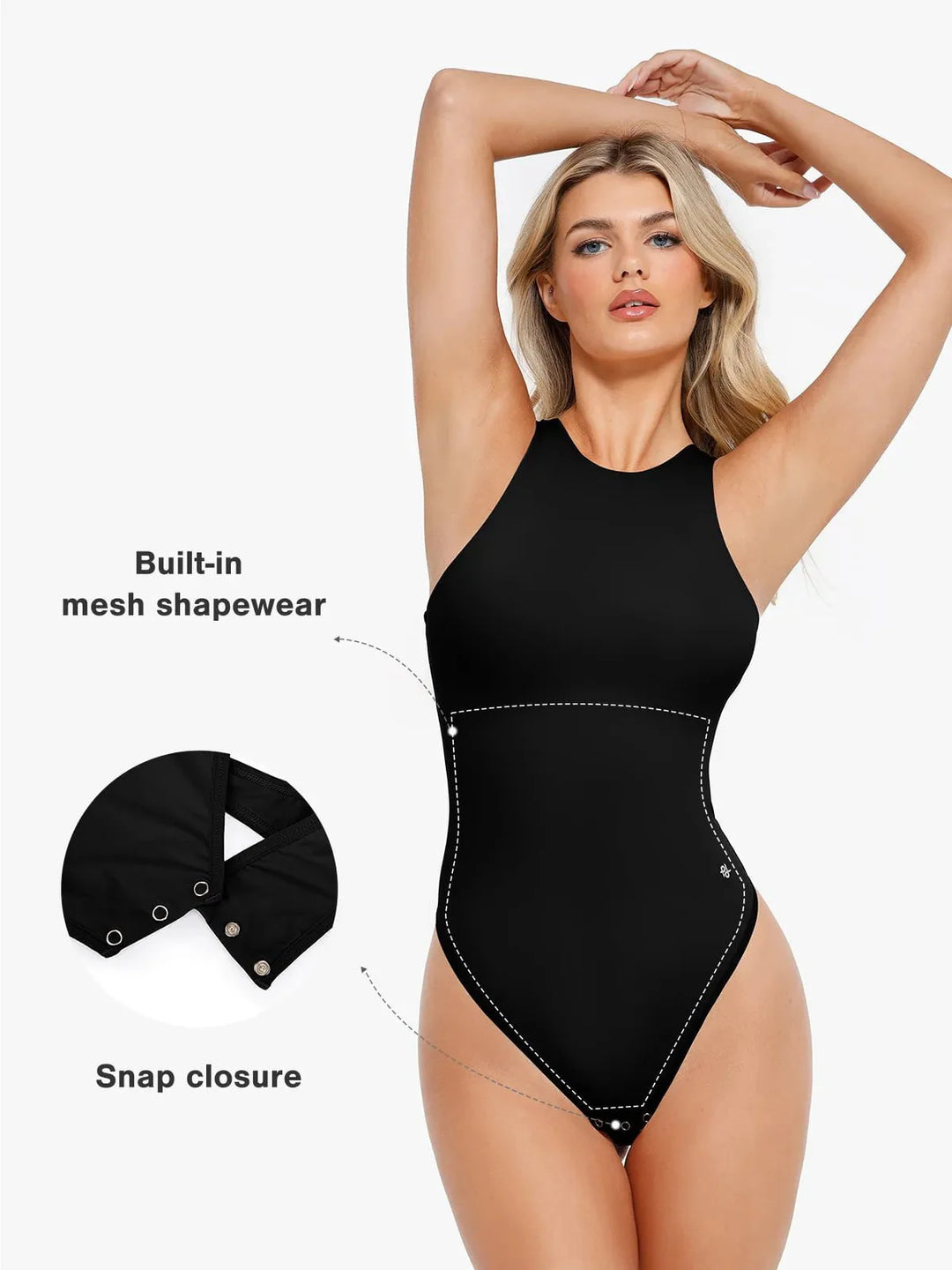 Shapewear Cloudsense Sleeveless Cutaway Round Neck Bodysuit - Modefluss