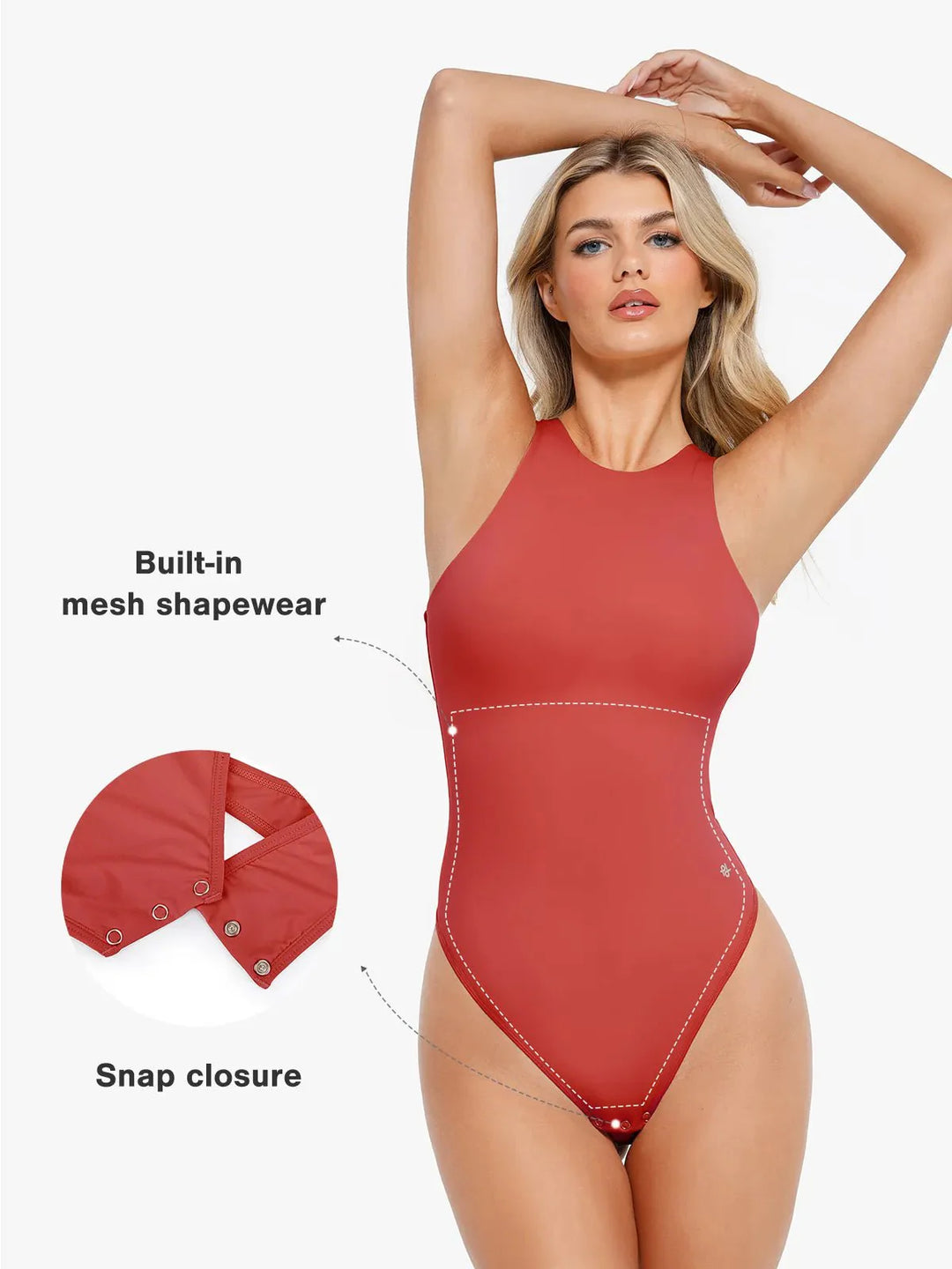 Shapewear Cloudsense Sleeveless Cutaway Round Neck Bodysuit - Modefluss