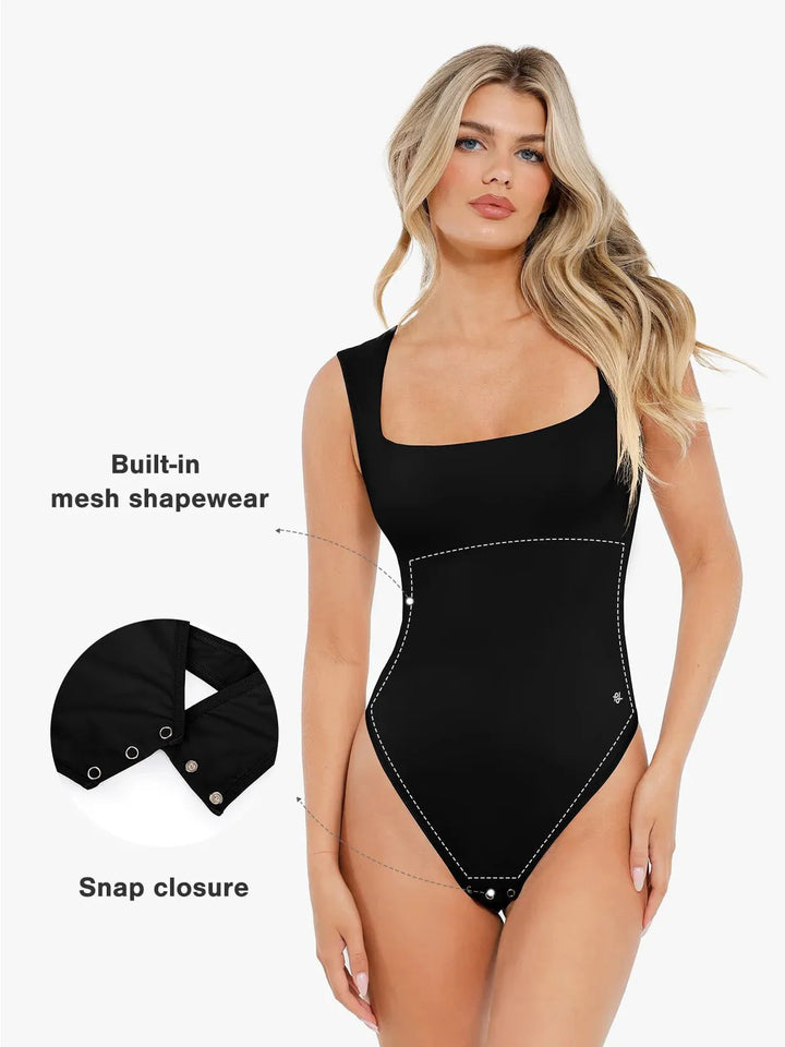 Shapewear Cloudsense Sleeveless Square Neck Bodysuit - Modefluss