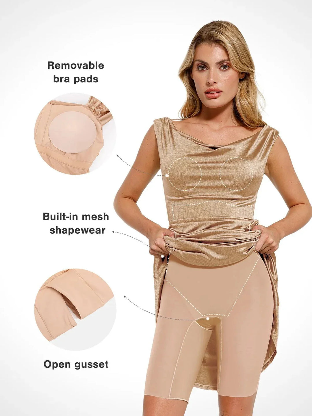 Shapewear Convertible Shine Sculpting Mermaid Dress - Modefluss