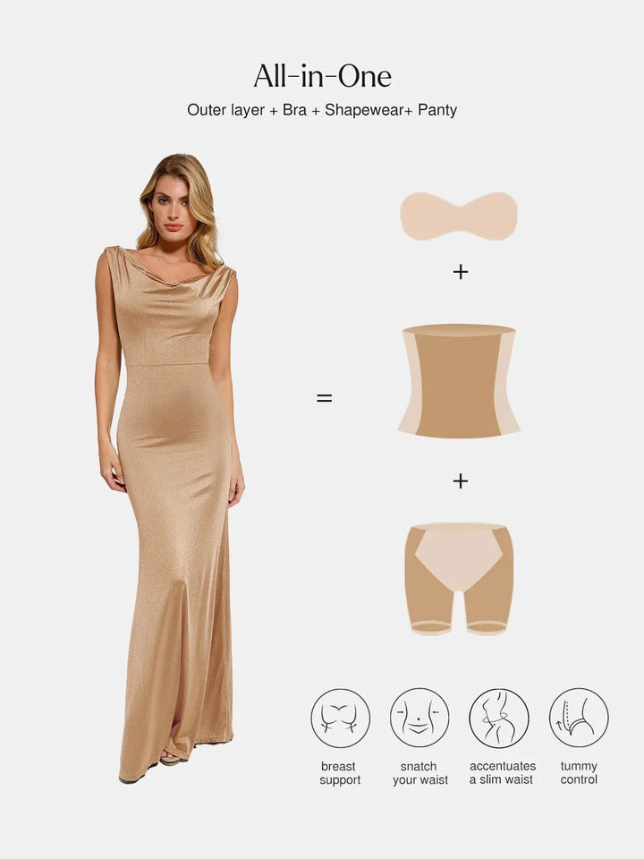 Shapewear Convertible Shine Sculpting Mermaid Dress - Modefluss