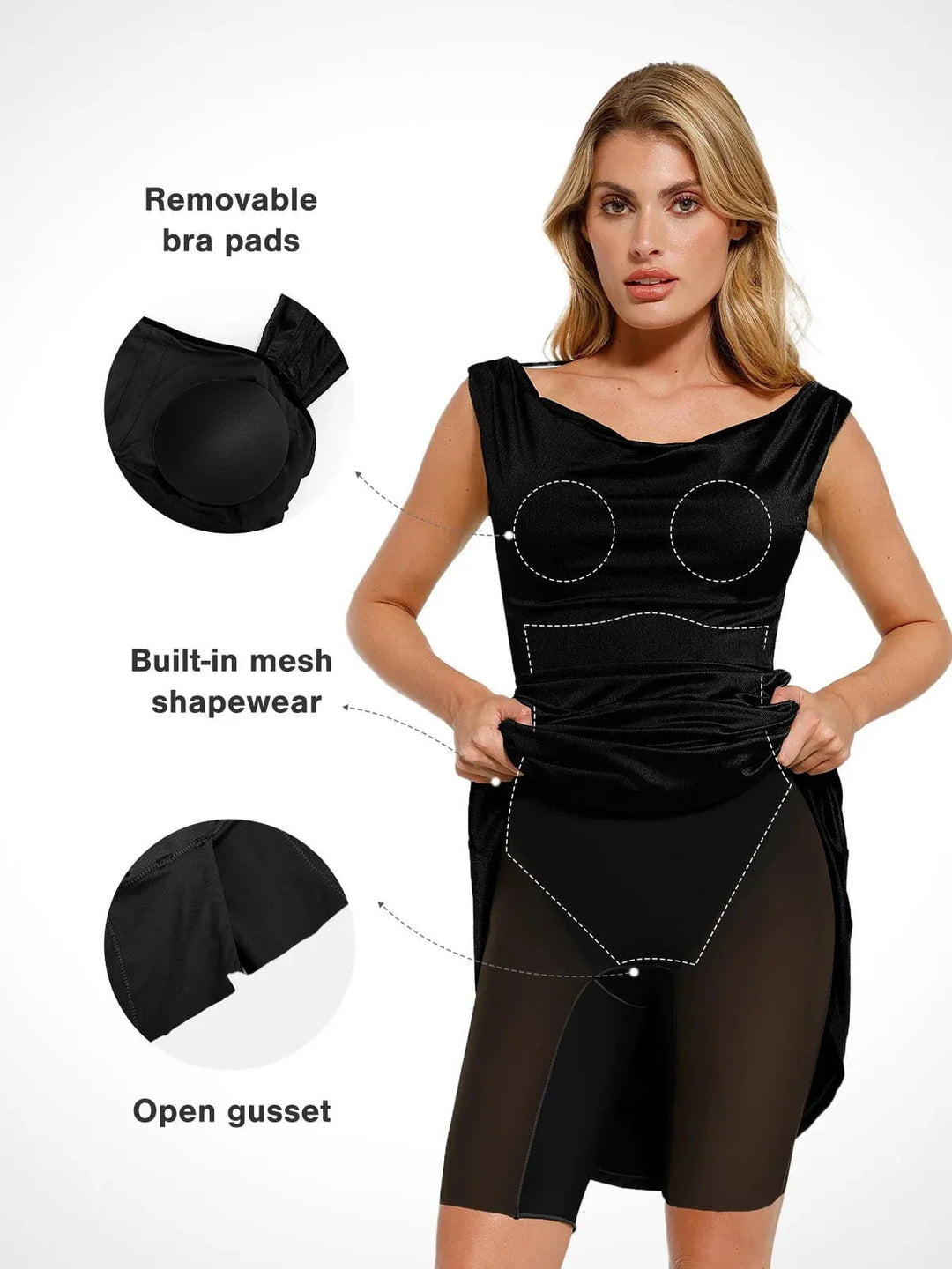 Shapewear Convertible Shine Sculpting Mermaid Dress - Modefluss