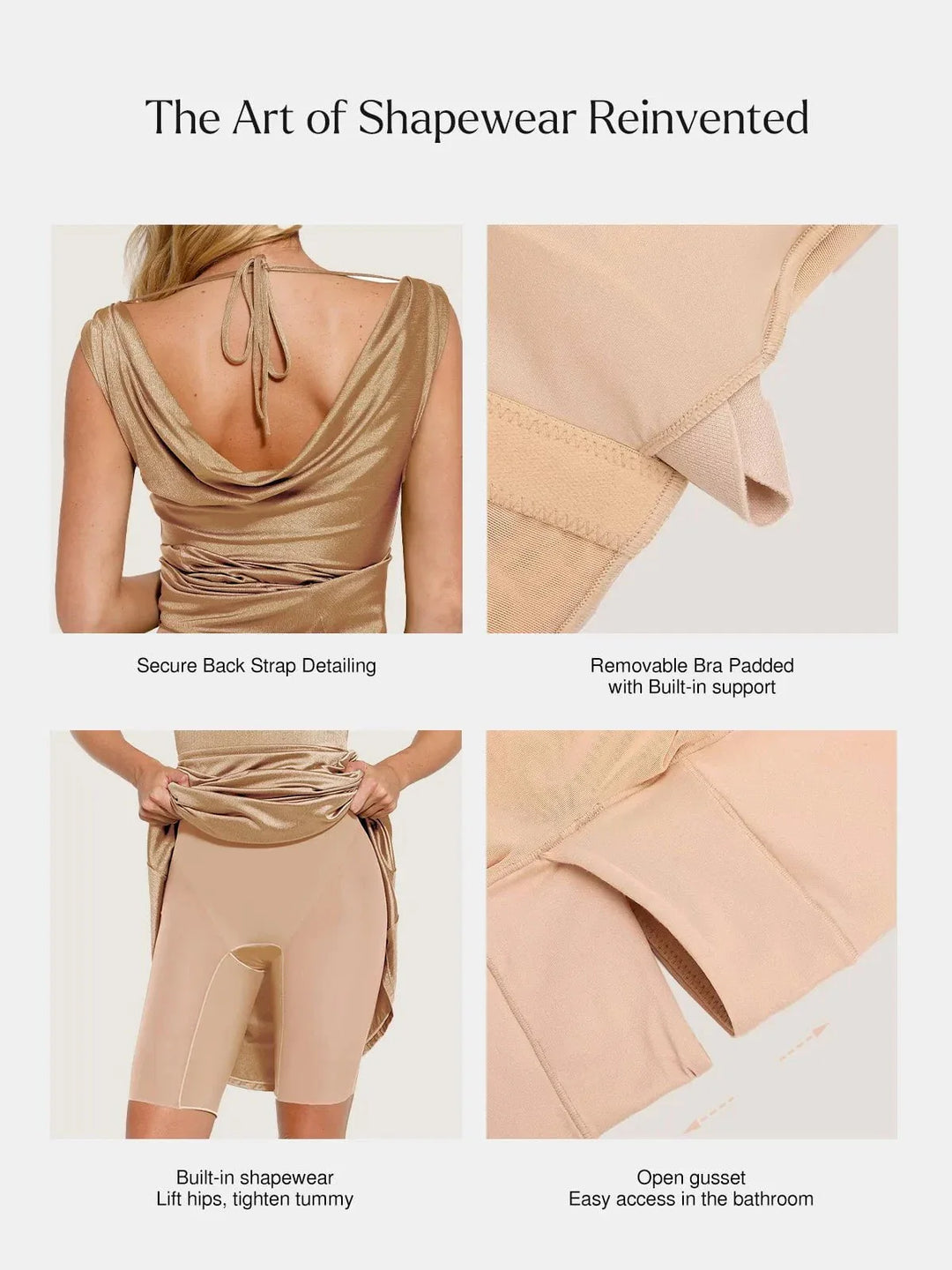 Shapewear Convertible Shine Sculpting Mermaid Dress - Modefluss