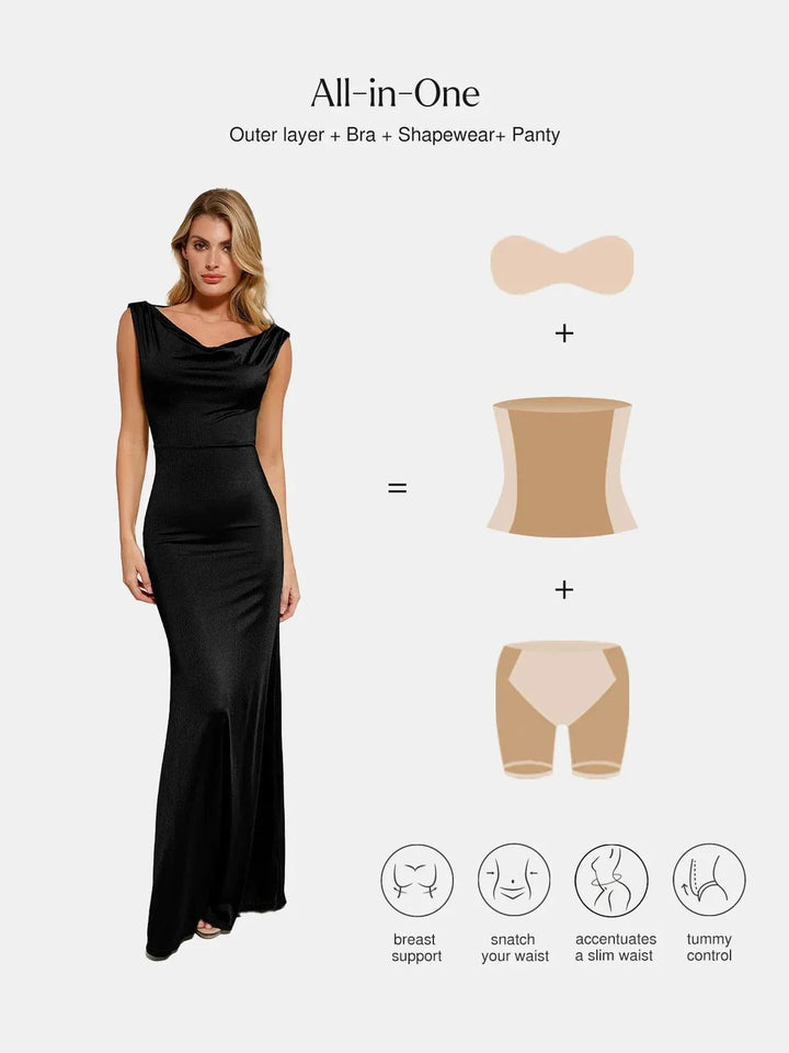 Shapewear Convertible Shine Sculpting Mermaid Dress - Modefluss