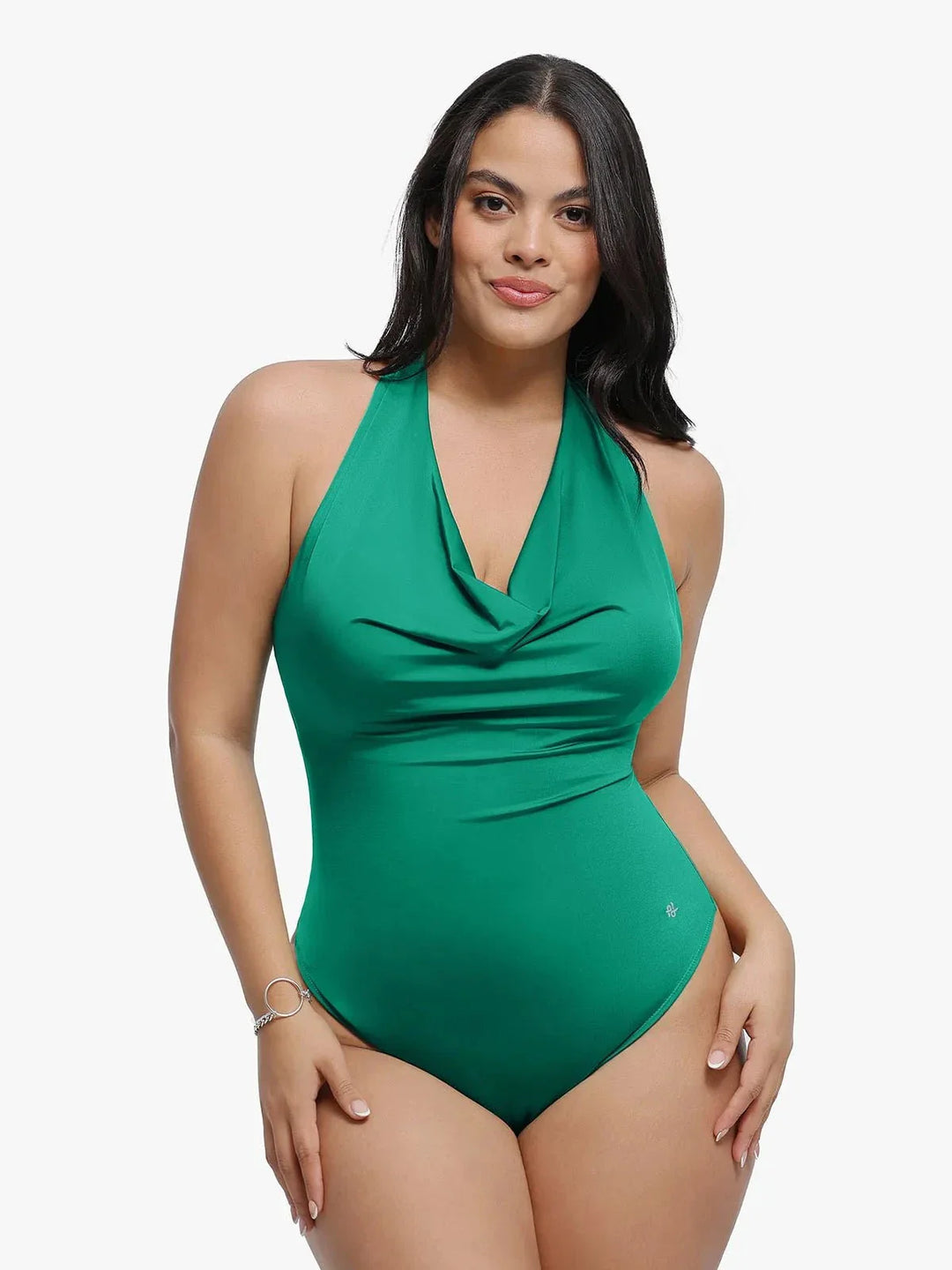 Shapewear Cowl Neck Halter Tummy Control Bodysuit - Modefluss