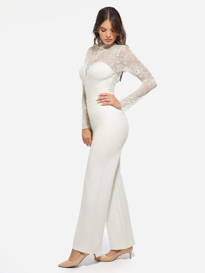 Shapewear Executive High Waisted Wide-Leg Ponte Pants - Modefluss