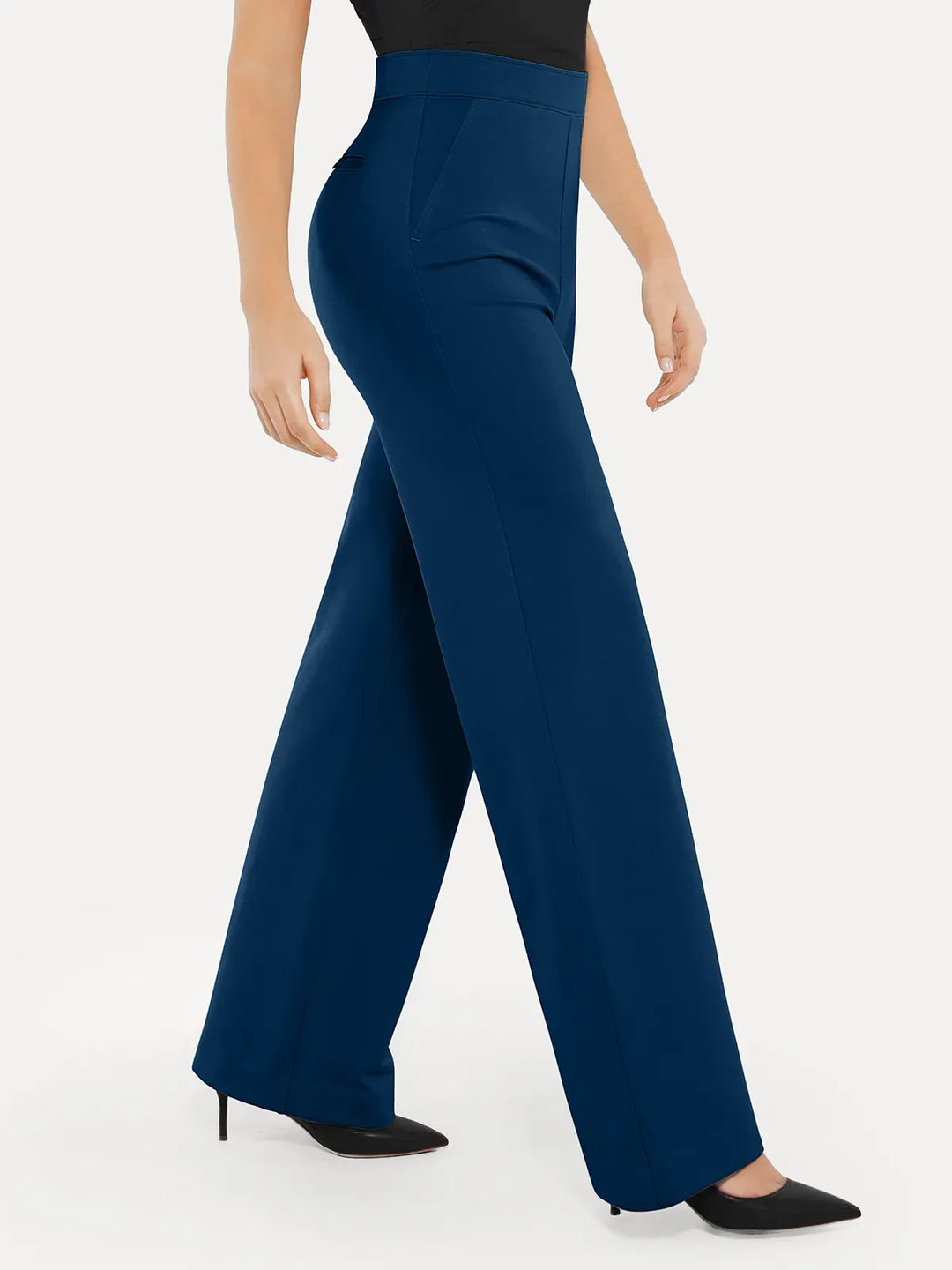 Shapewear Executive High Waisted Wide-Leg Ponte Pants - Modefluss