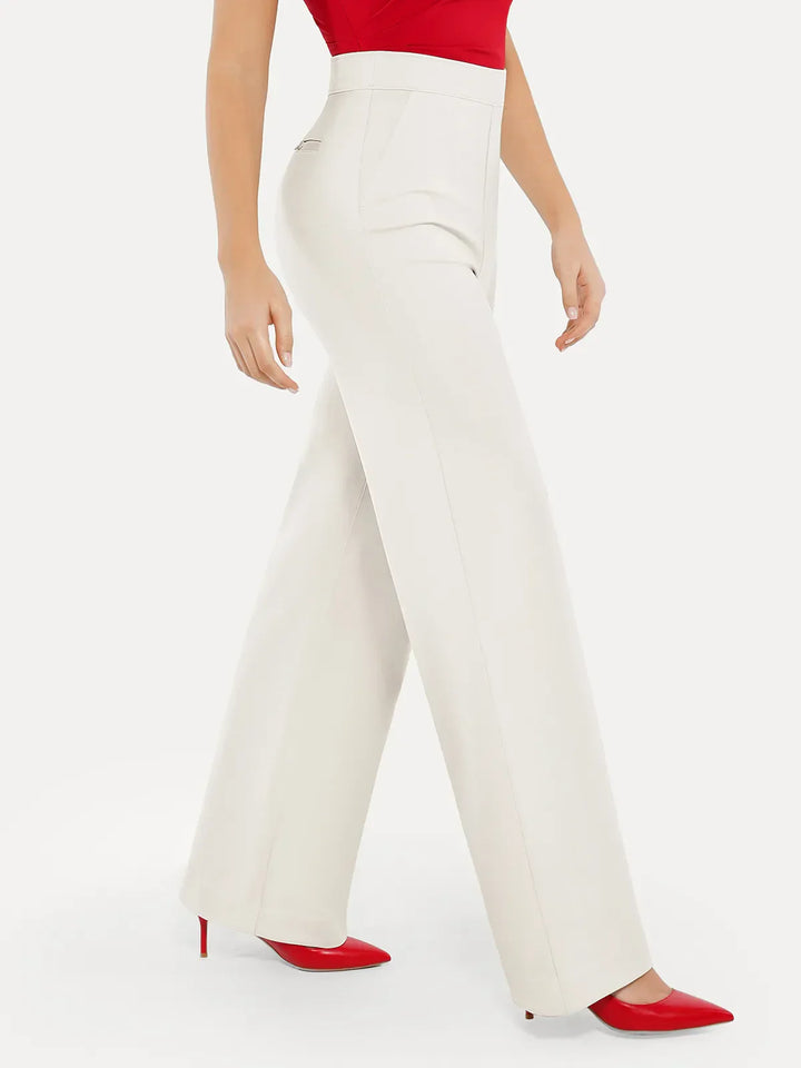 Shapewear Executive High Waisted Wide-Leg Ponte Pants - Modefluss