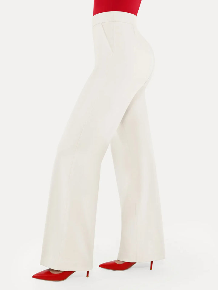 Shapewear Executive High Waisted Wide-Leg Ponte Pants - Modefluss