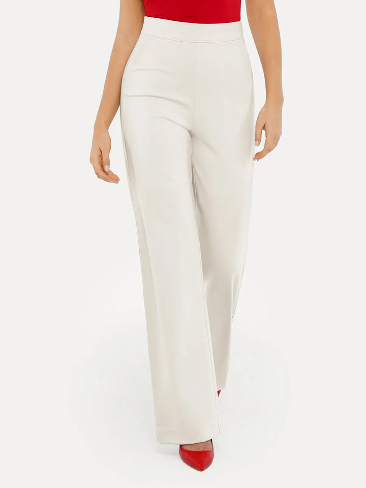 Shapewear Executive High Waisted Wide-Leg Ponte Pants - Modefluss