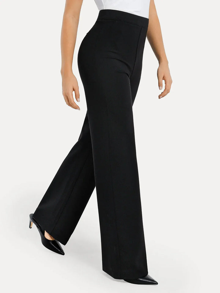 Shapewear Executive High Waisted Wide-Leg Ponte Pants - Modefluss
