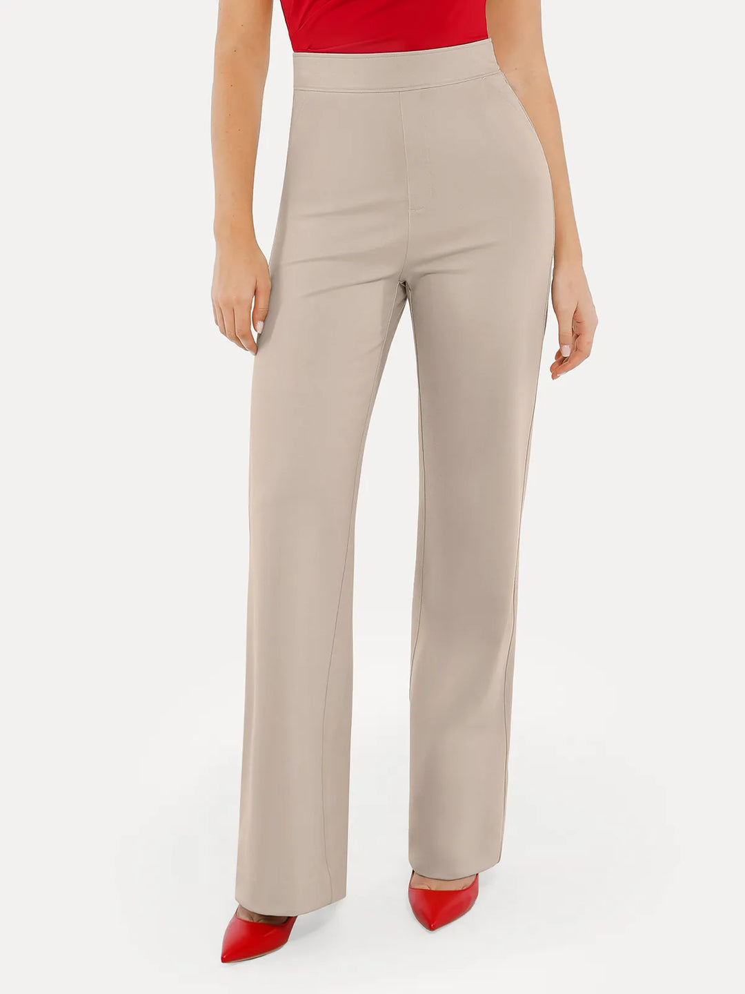 Shapewear Executive High Waisted Wide-Leg Ponte Pants - Modefluss