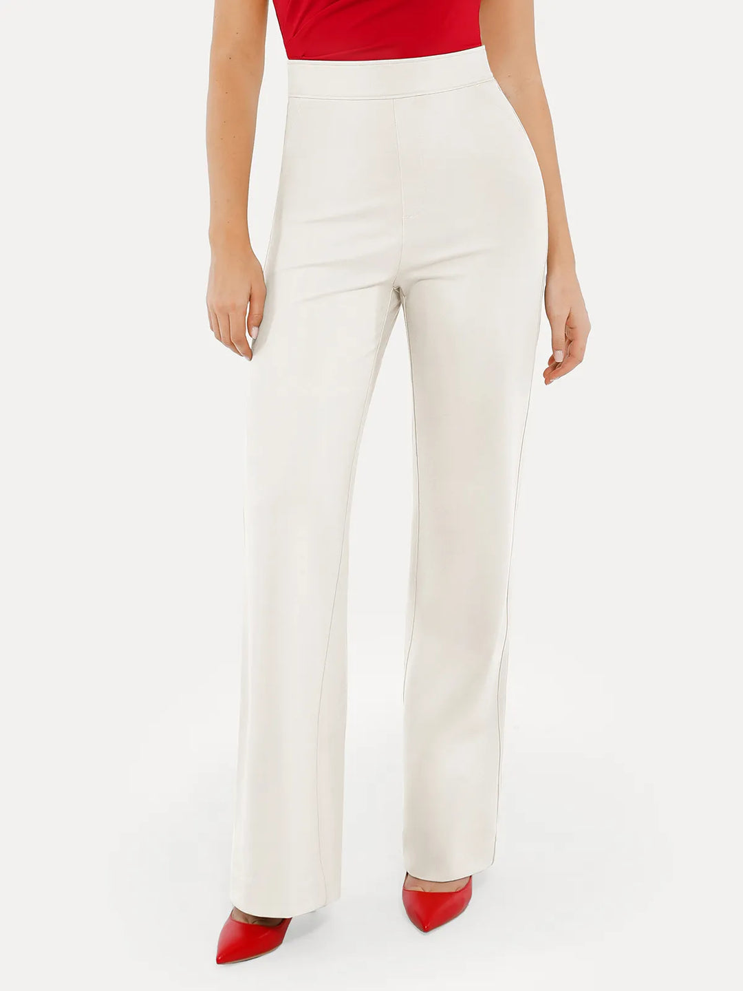 Shapewear Executive High Waisted Wide-Leg Ponte Pants - Modefluss