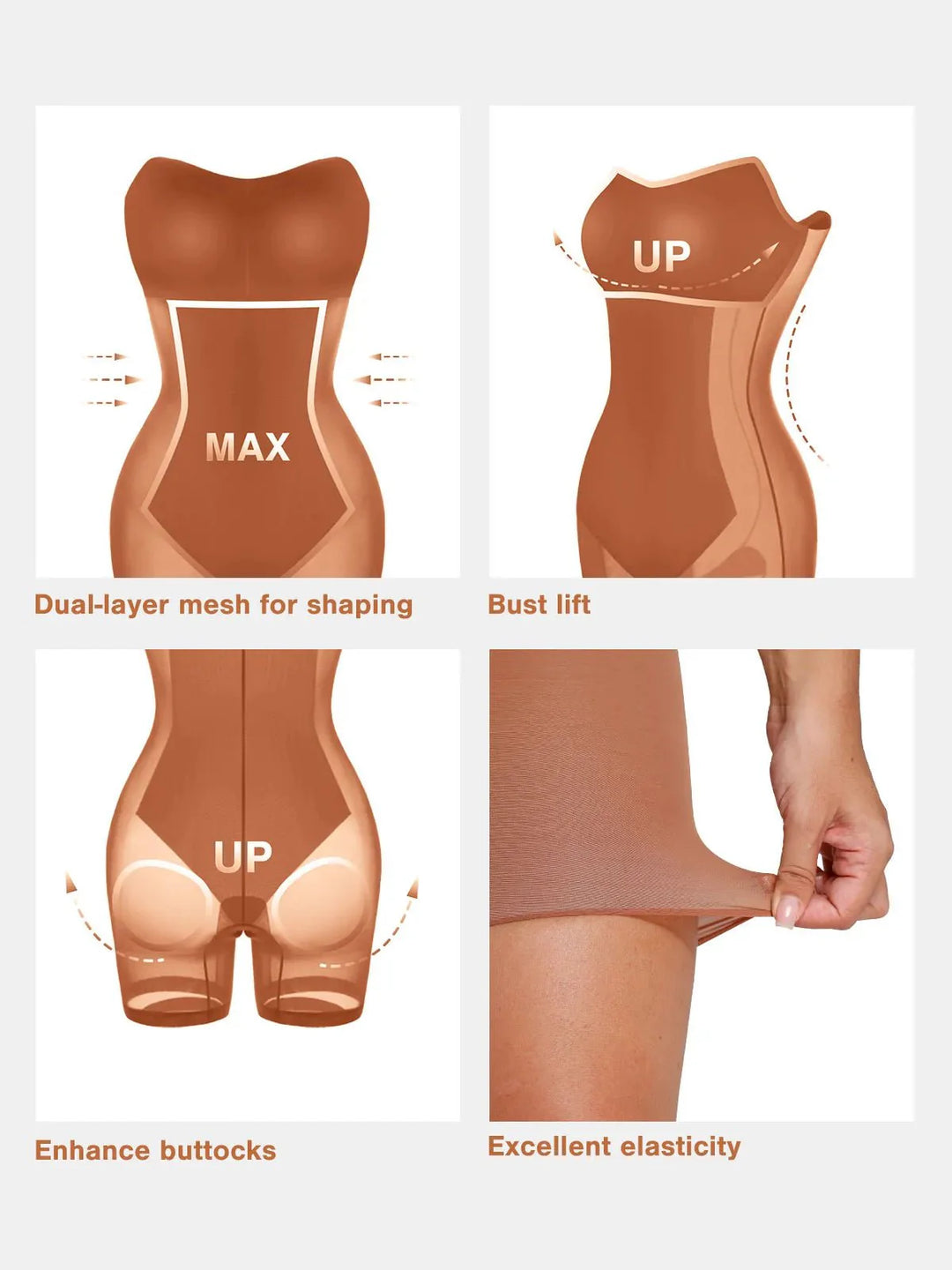 Shapewear Faux Leather Corset Bodice Slimming Jumpsuit - Modefluss