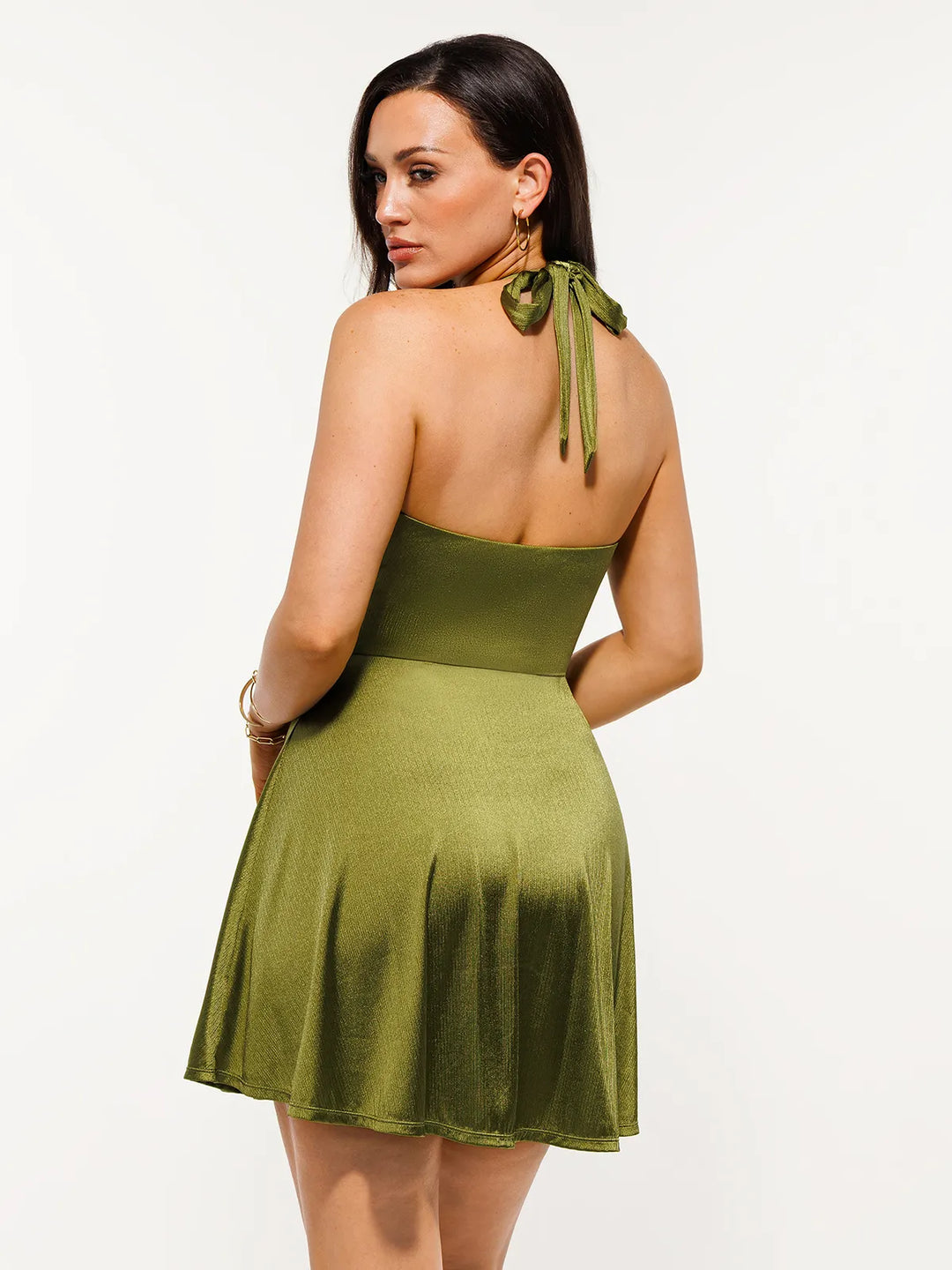 Shapewear Halter Fit & Flare Mini Dress - Modefluss