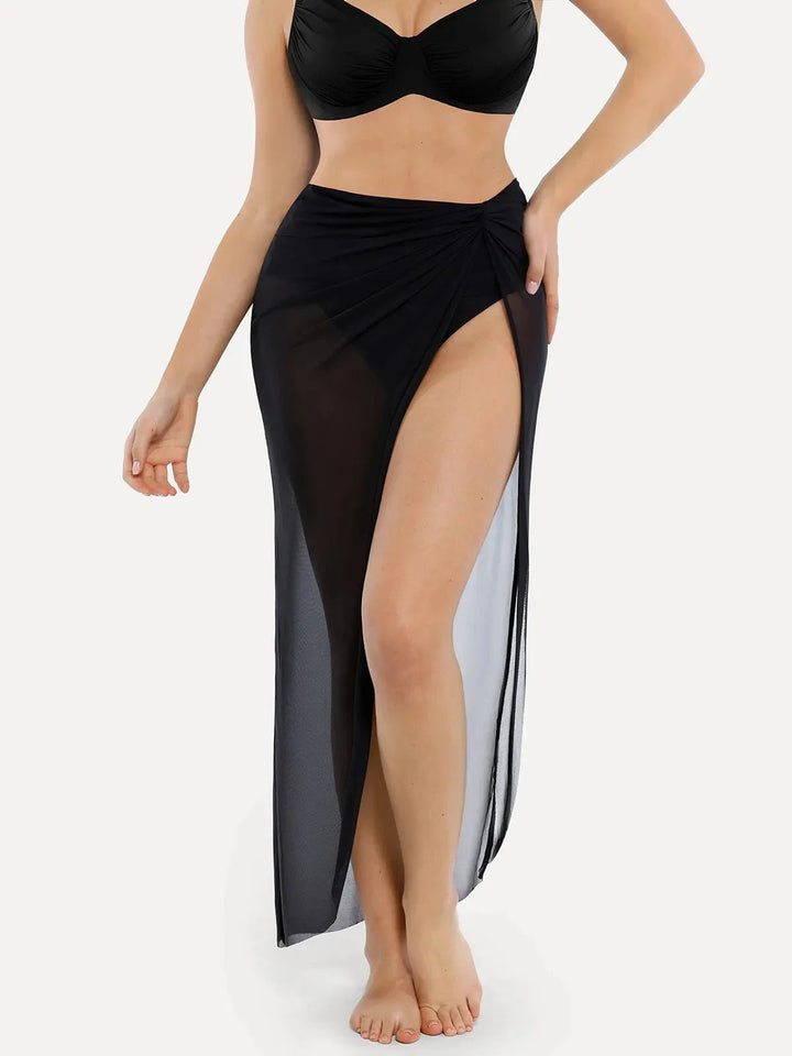 Shapewear Halter Tummy Control Swimsuit And Cover-Up Set - Modefluss