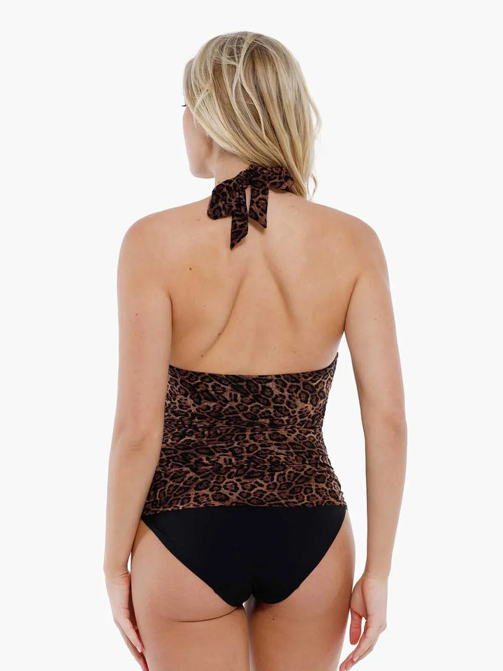Shapewear Halter Tummy Control Swimsuit And Cover-Up Set - Modefluss