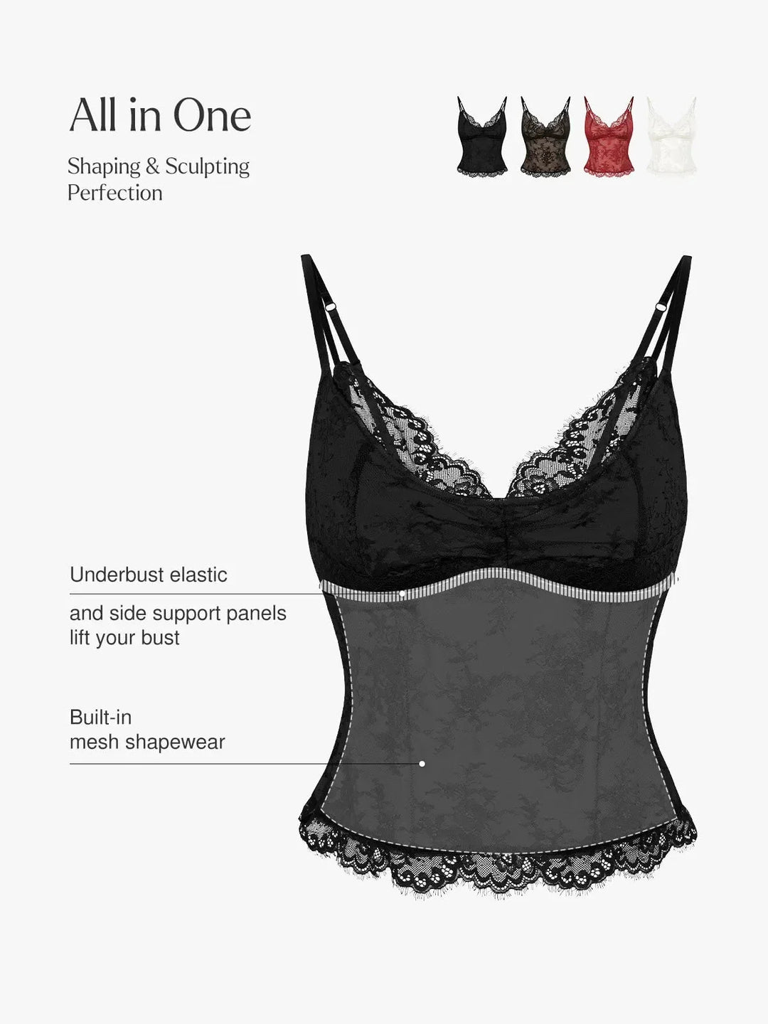 Shapewear Lace Contouring Camisole - Modefluss