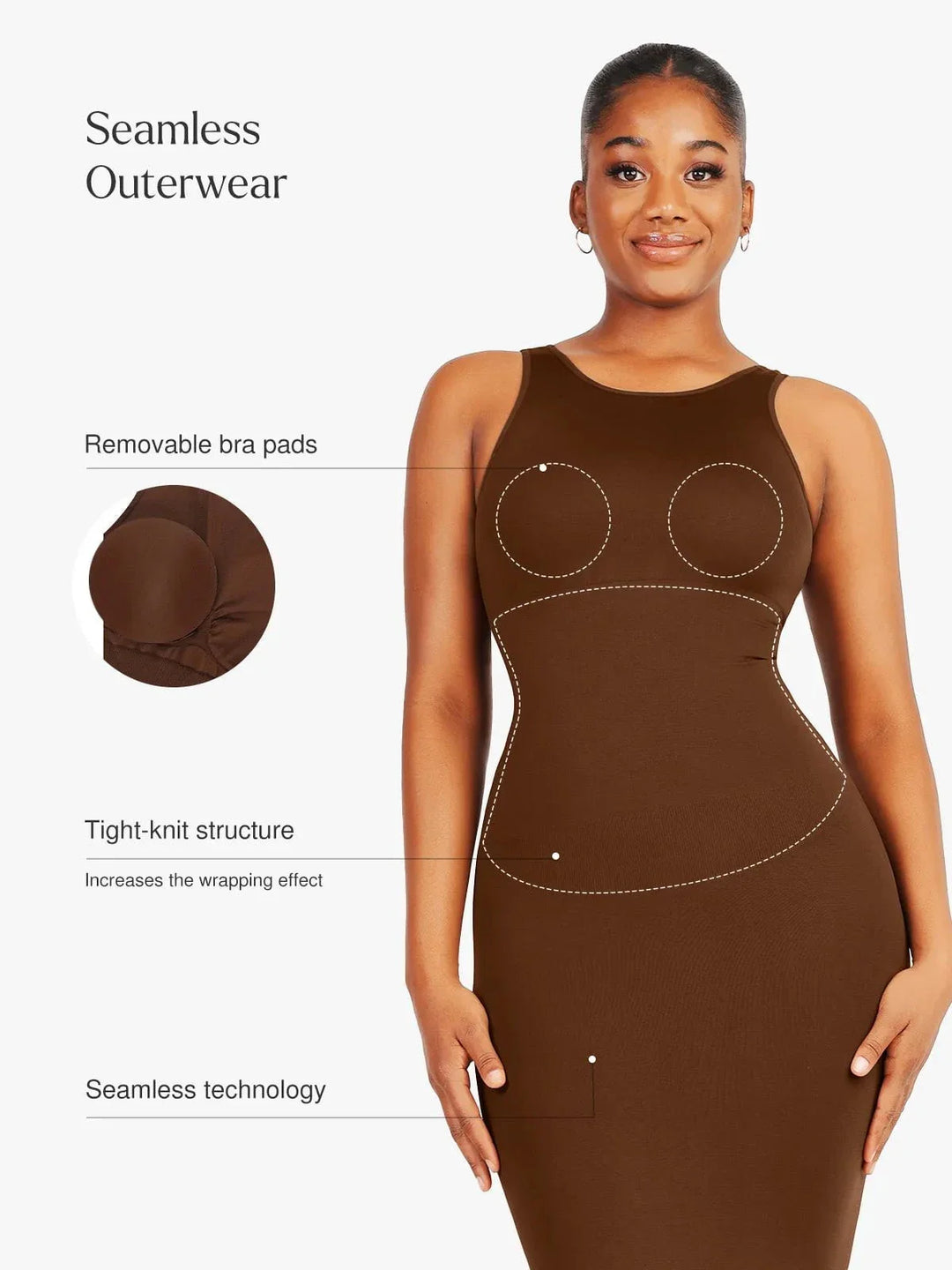 Shapewear Large U-Back Snatched Seamless Dress - Modefluss