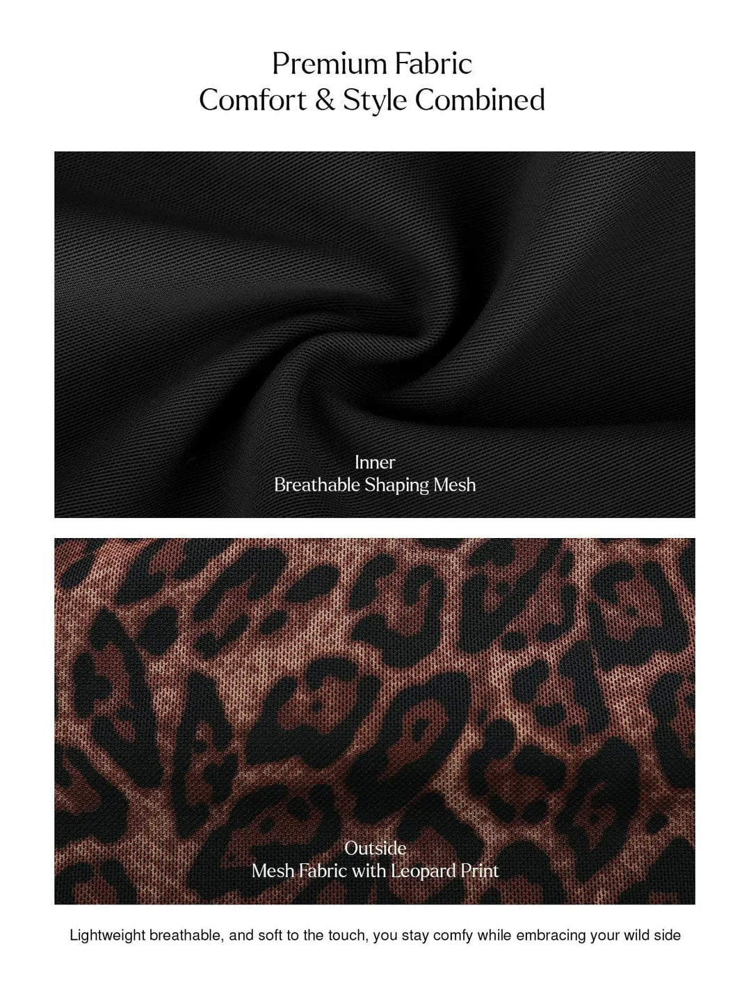 Shapewear Leopard Sculpting Side Slit Mini Dress - Modefluss