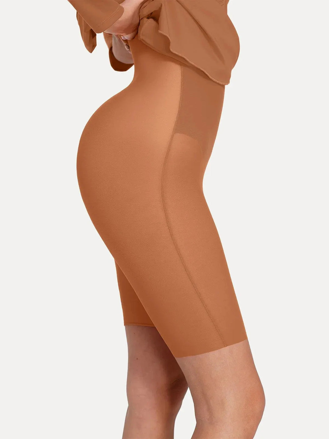 Shapewear Long Sleeve Lace Trim Sculpting Mermaid Maxi Dress - Modefluss