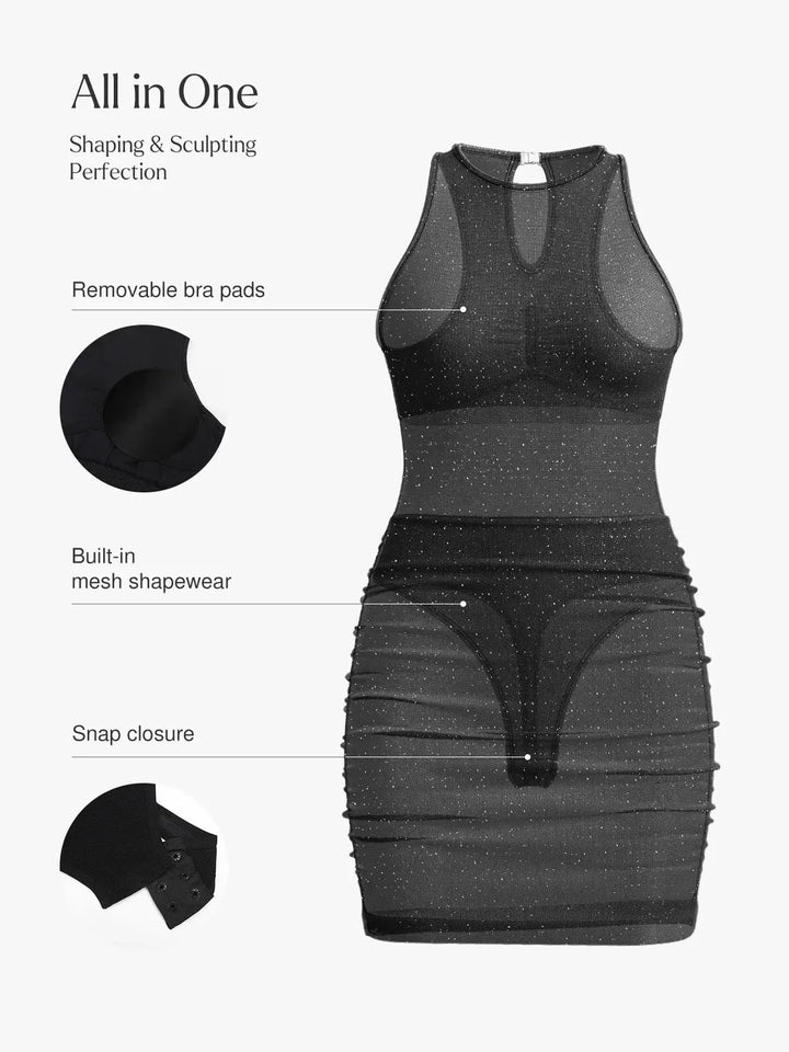 Shapewear Metallic Sculpting Dress - Modefluss