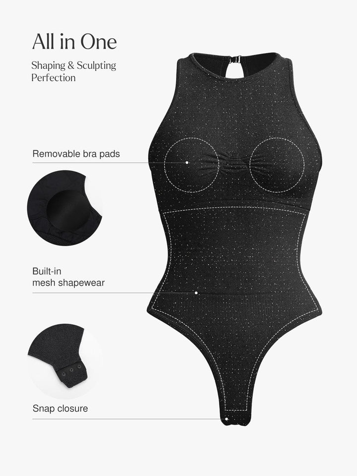 Shapewear Metallic Seamless Tummy-Control Bodysuit - Modefluss