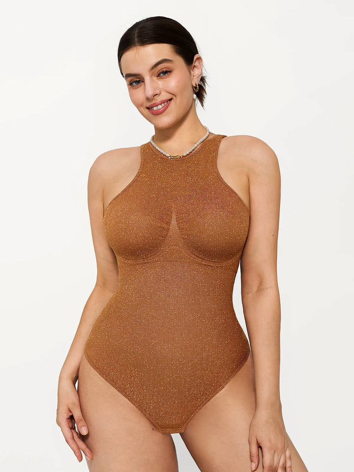 Shapewear Metallic Seamless Tummy-Control Bodysuit - Modefluss