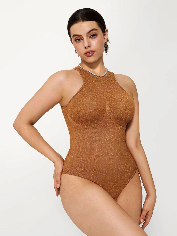 Shapewear Metallic Seamless Tummy-Control Bodysuit - Modefluss