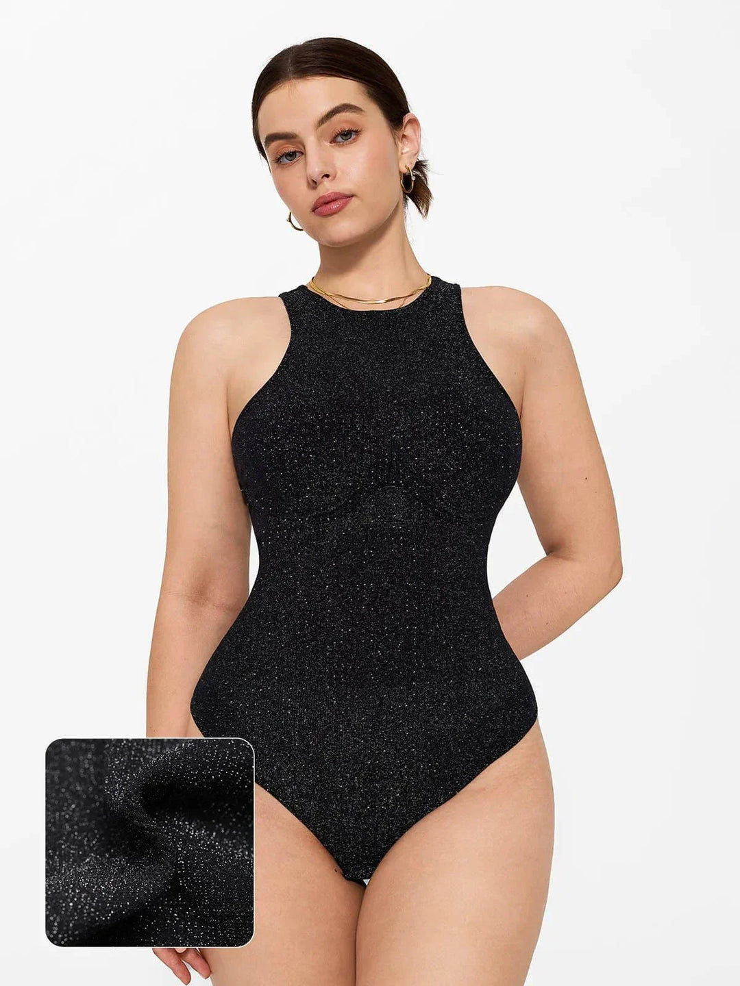 Shapewear Metallic Seamless Tummy-Control Bodysuit - Modefluss