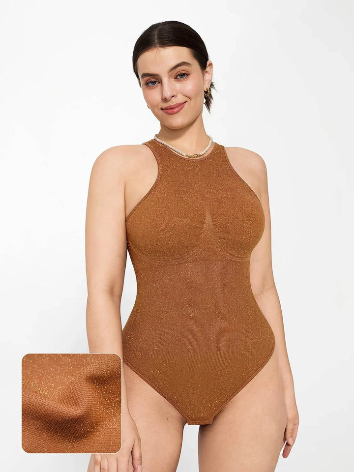 Shapewear Metallic Seamless Tummy-Control Bodysuit - Modefluss