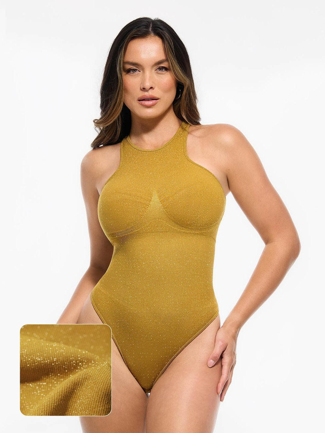Shapewear Metallic Seamless Tummy-Control Bodysuit - Modefluss
