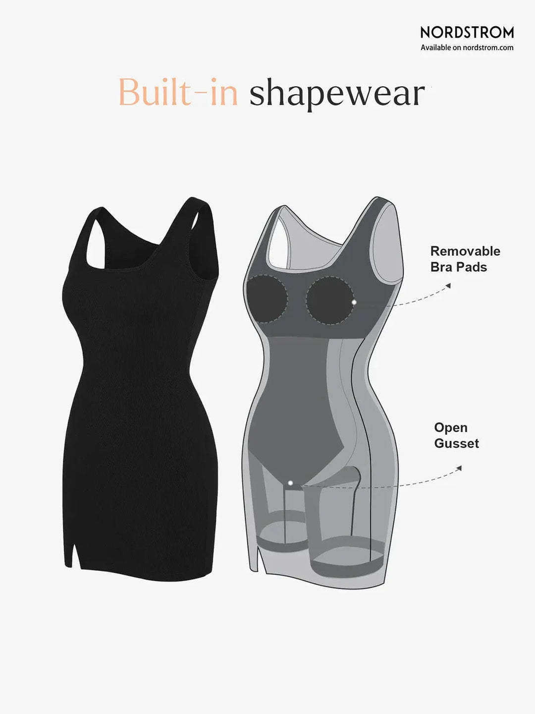 Shapewear Modal Sculpting Mini Tank Dress - Modefluss