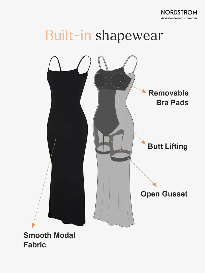 Shapewear Modal Slimming Maxi Slip Dress - Modefluss