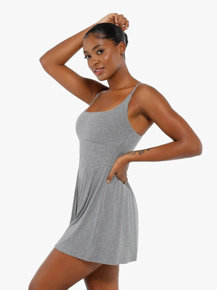 Shapewear Modal Tummy Control Wide-Leg Romper - Modefluss