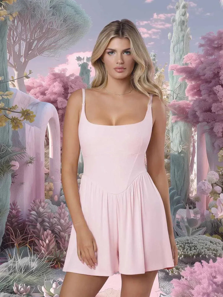 Shapewear Modal Tummy Control Wide-Leg Romper - Modefluss