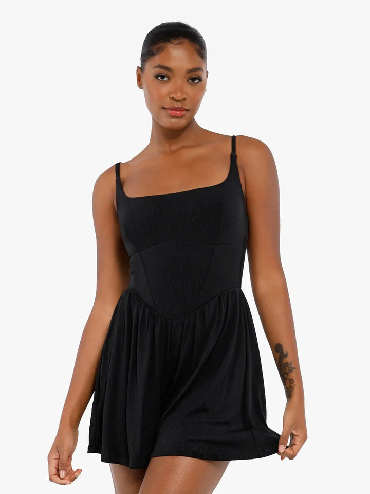 Shapewear Modal Tummy Control Wide-Leg Romper - Modefluss