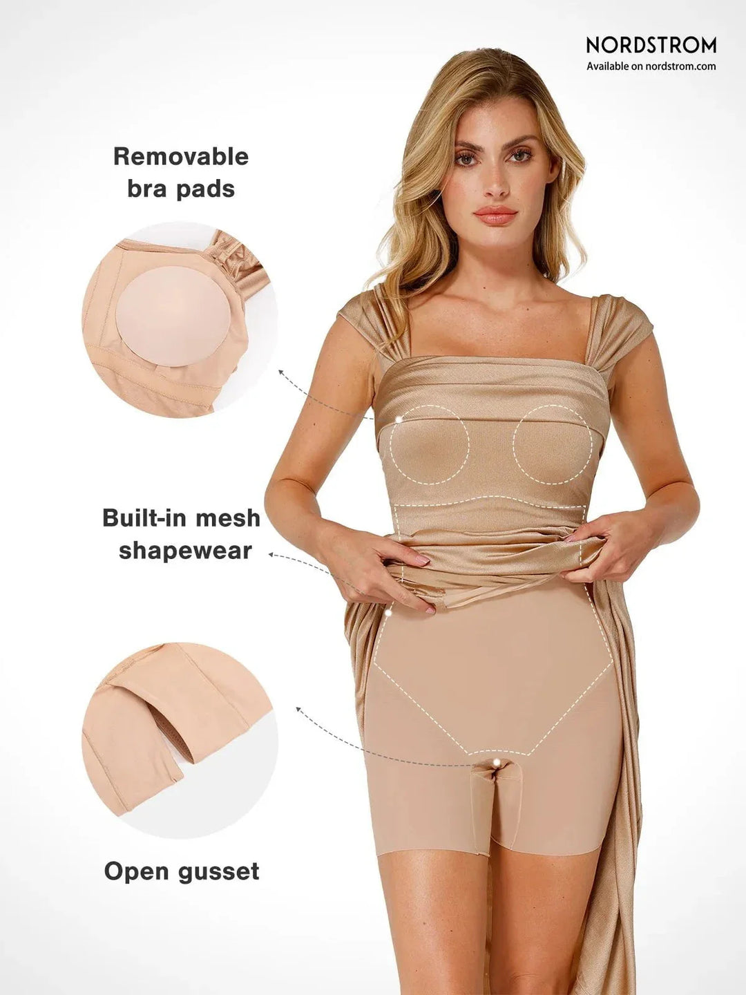 Shapewear Off Shoulder Shine Ruched Sculpting Maxi Dress - Modefluss