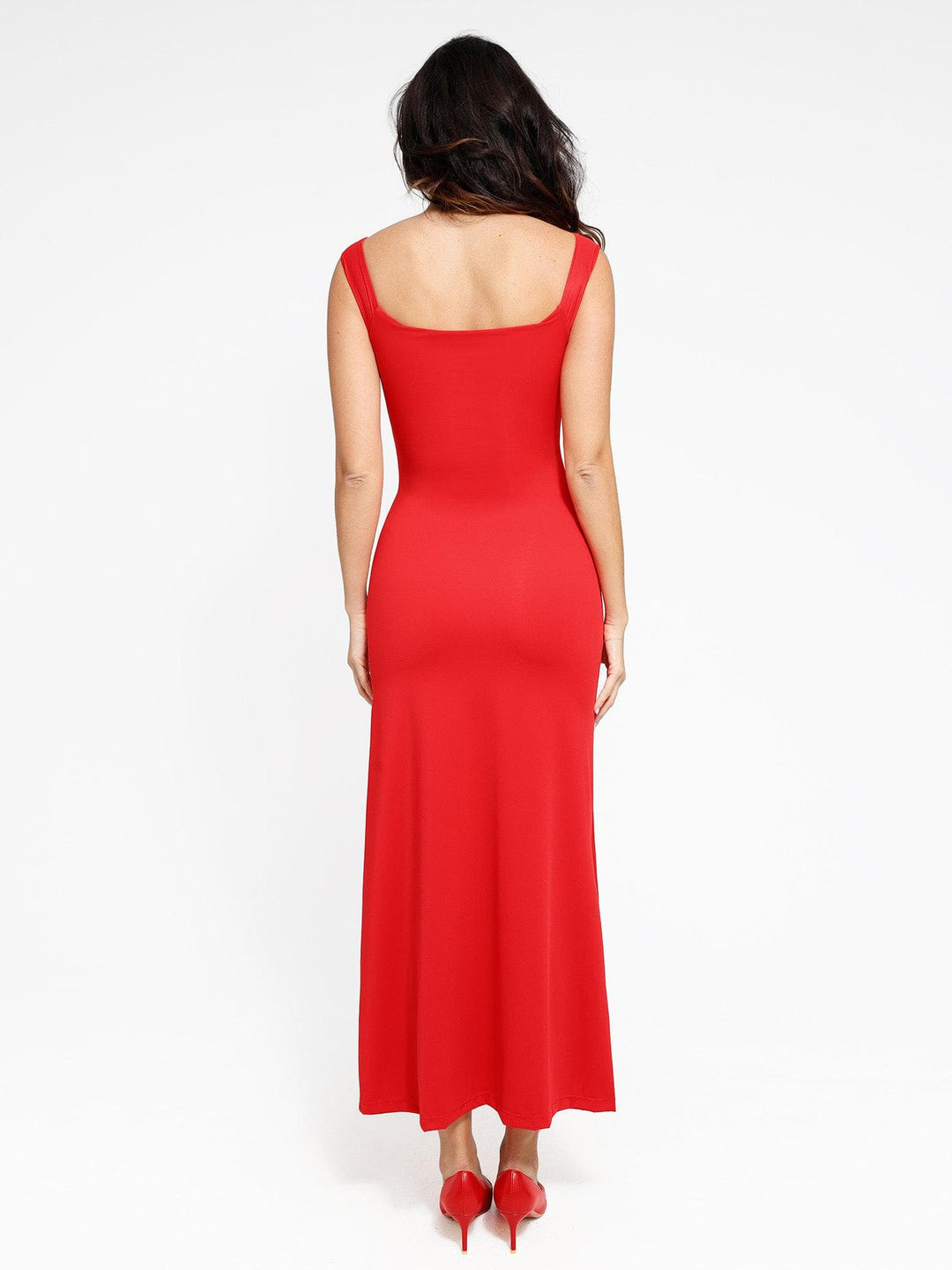 Shapewear Off-the-Shoulder Side Slit Slimming Maxi Dress - Modefluss