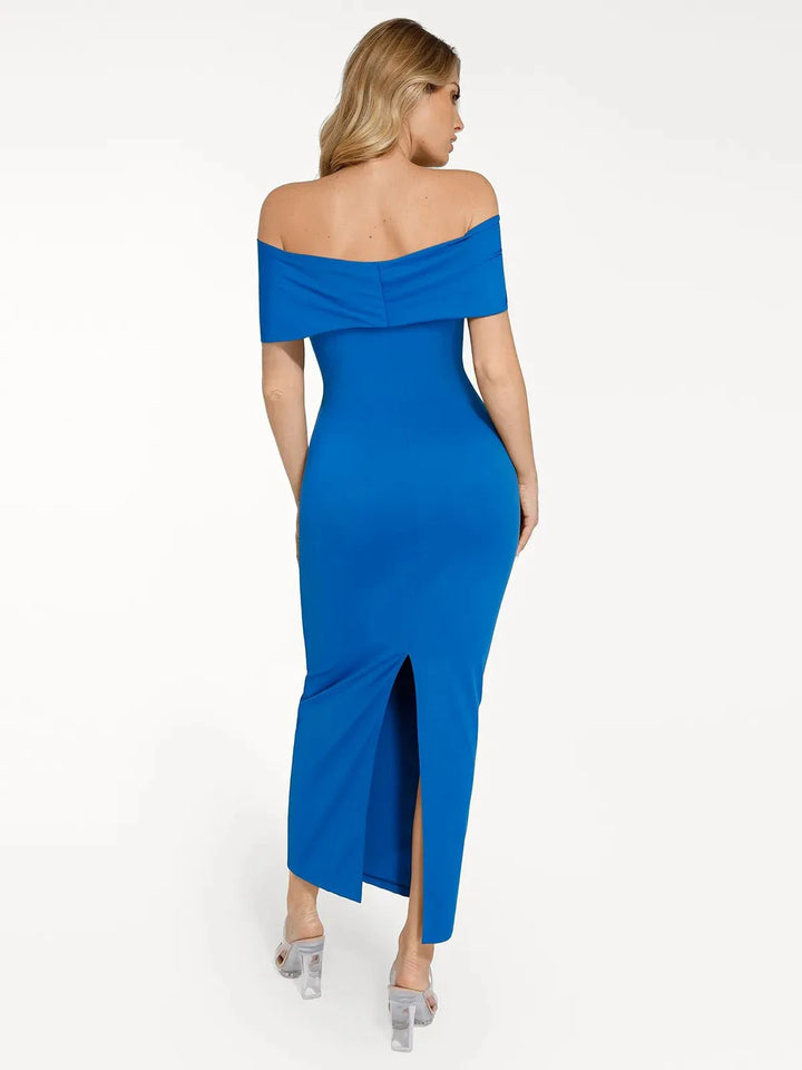 Shapewear Off-the-Shoulder Slim Column Maxi Dress - Modefluss