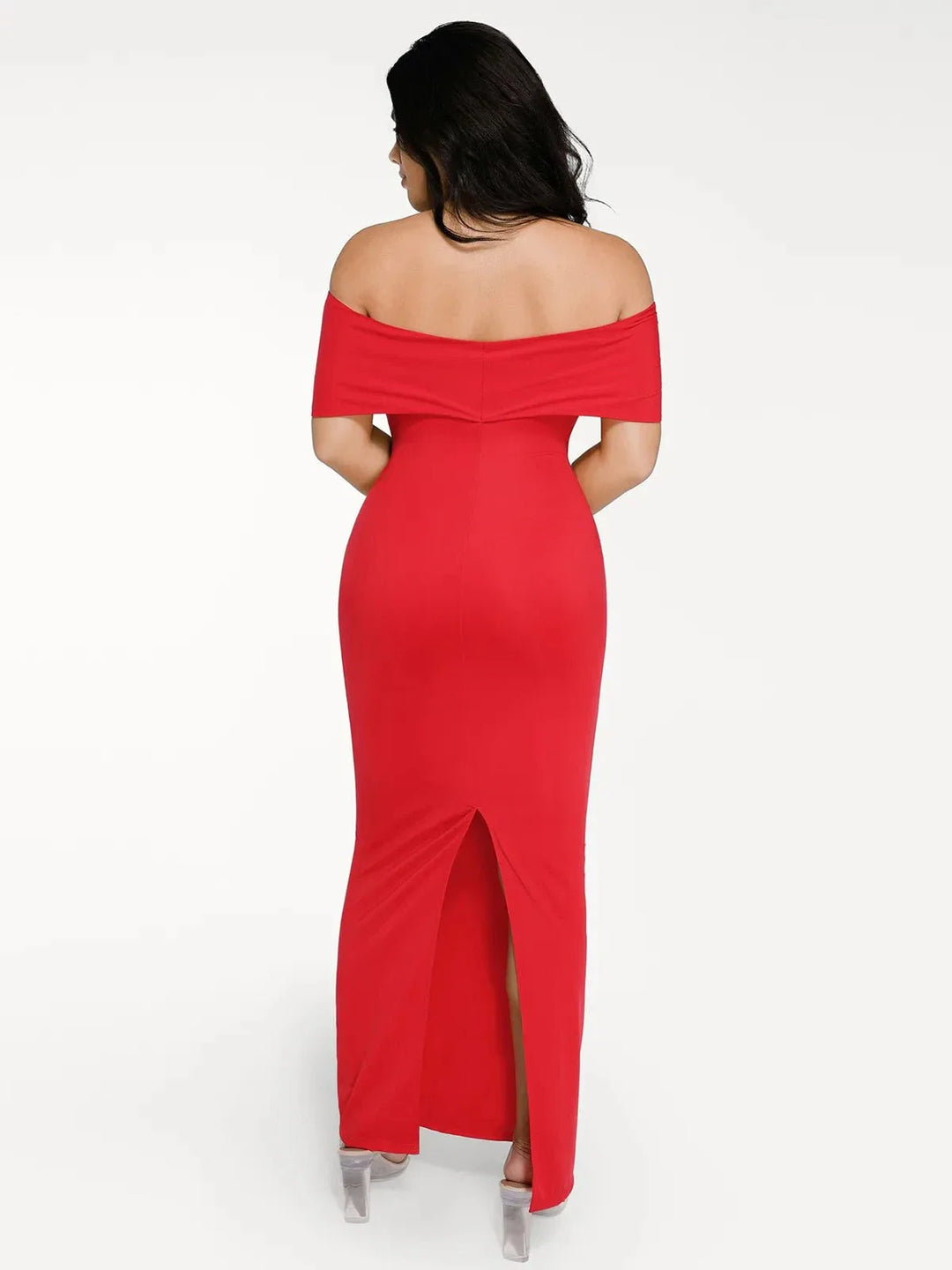 Shapewear Off-the-Shoulder Slim Column Maxi Dress - Modefluss
