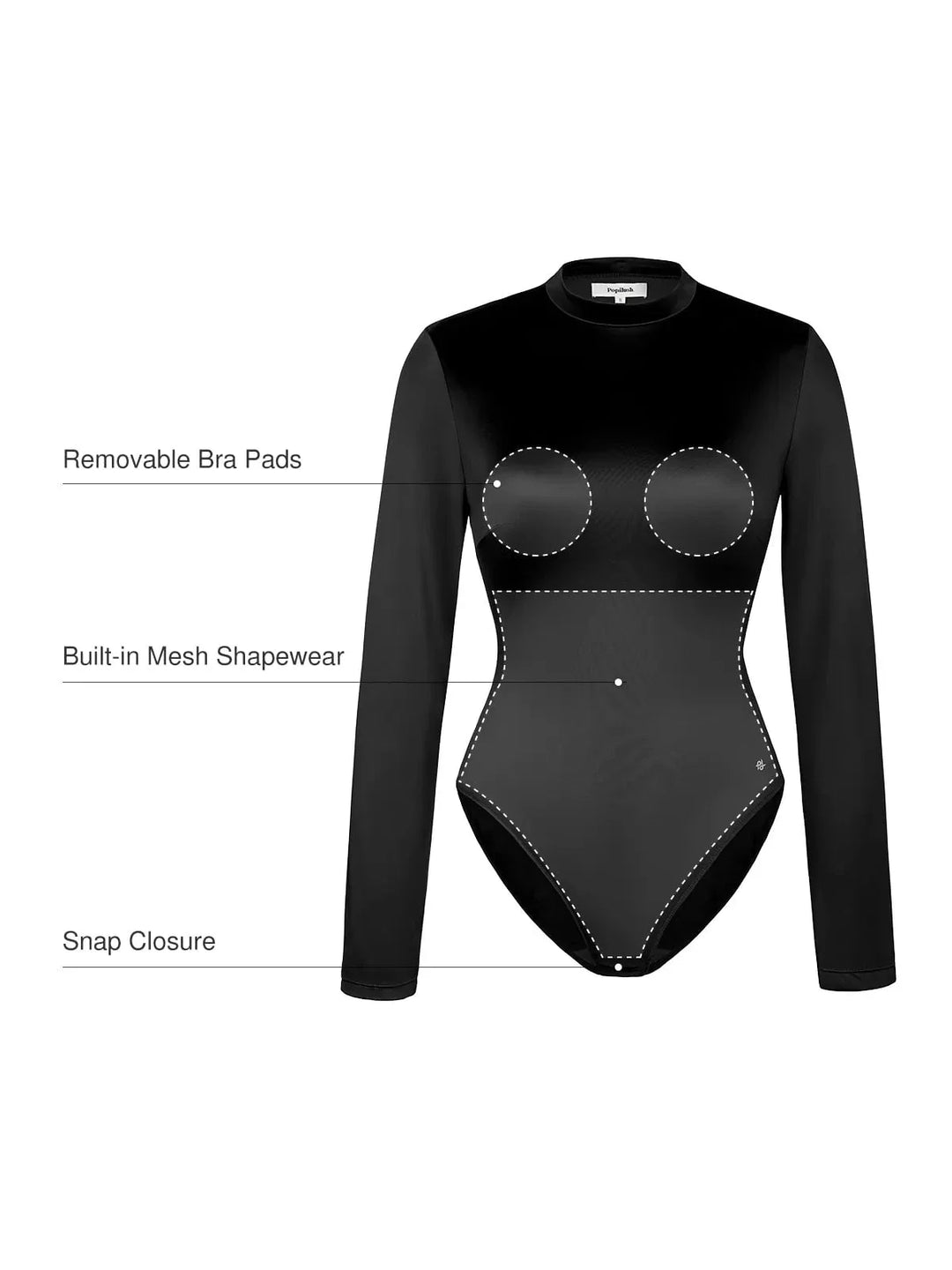 Shapewear Printed High-Waist Tummy-Control Bodysuit - Modefluss