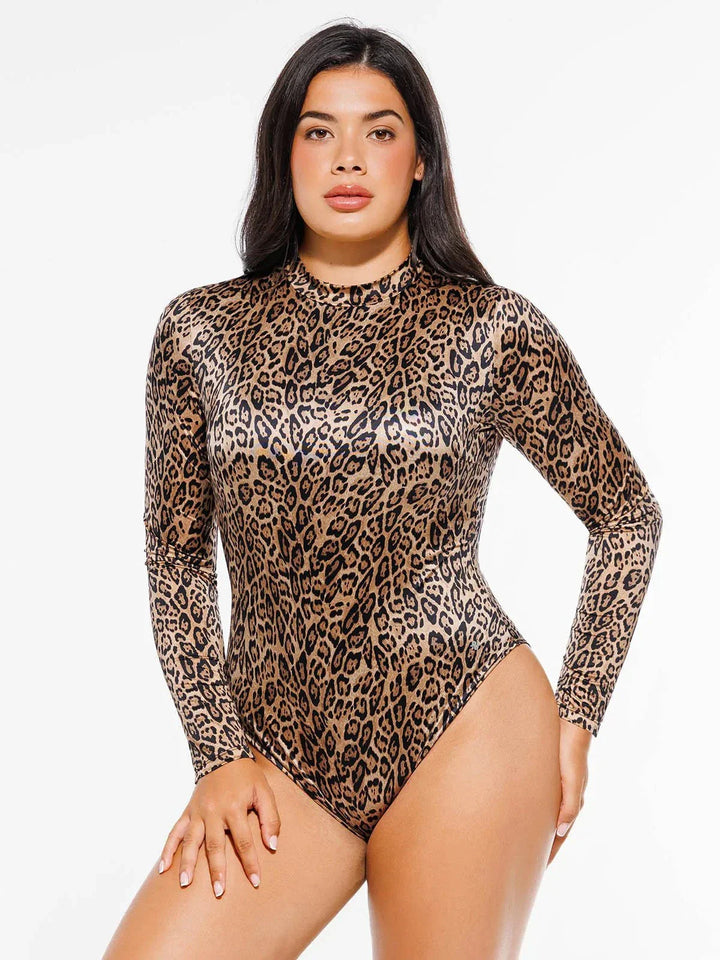 Shapewear Printed High-Waist Tummy-Control Bodysuit - Modefluss