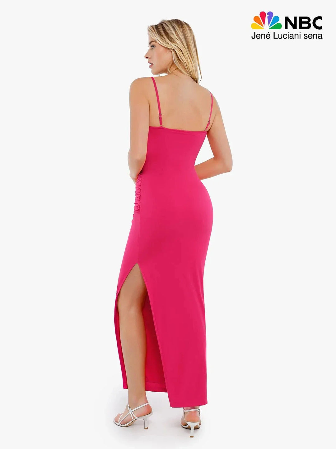 Shapewear Ruched Bias Twist Tummy Control Maxi Dress - Modefluss